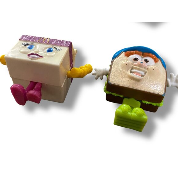 Vintage McDonalds 1993 Changeables Milk & Sandwich Transformers Happy Meal Toys - Picture 2 of 4